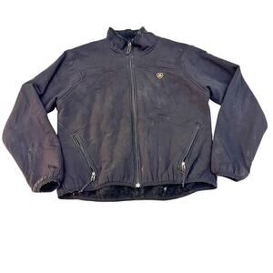 Ariat Women's Fleece Lined Zip Up Jacket Black Size XL EUC